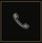Dark vintage-style phone icon with a classic telephone receiver symbol on a black background.