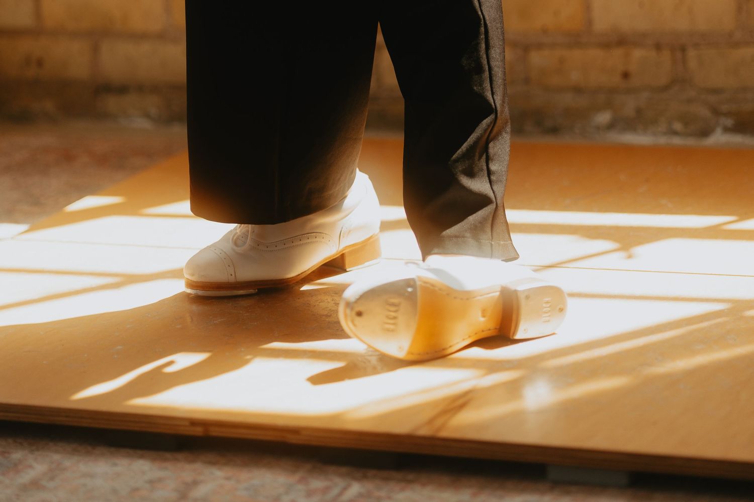 Close up of tap shoes