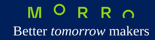 Three colorful corporate logos featuring text and graphic elements arranged horizontally against a white background.