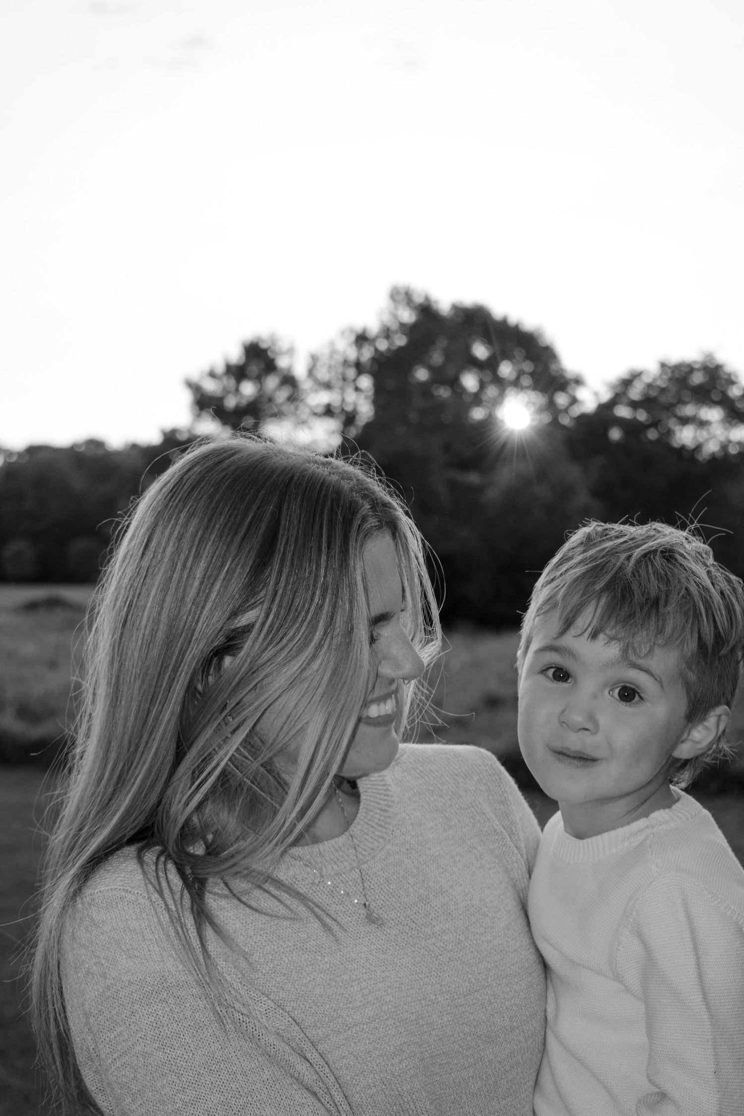 outdoor sunset family session in Michigan
