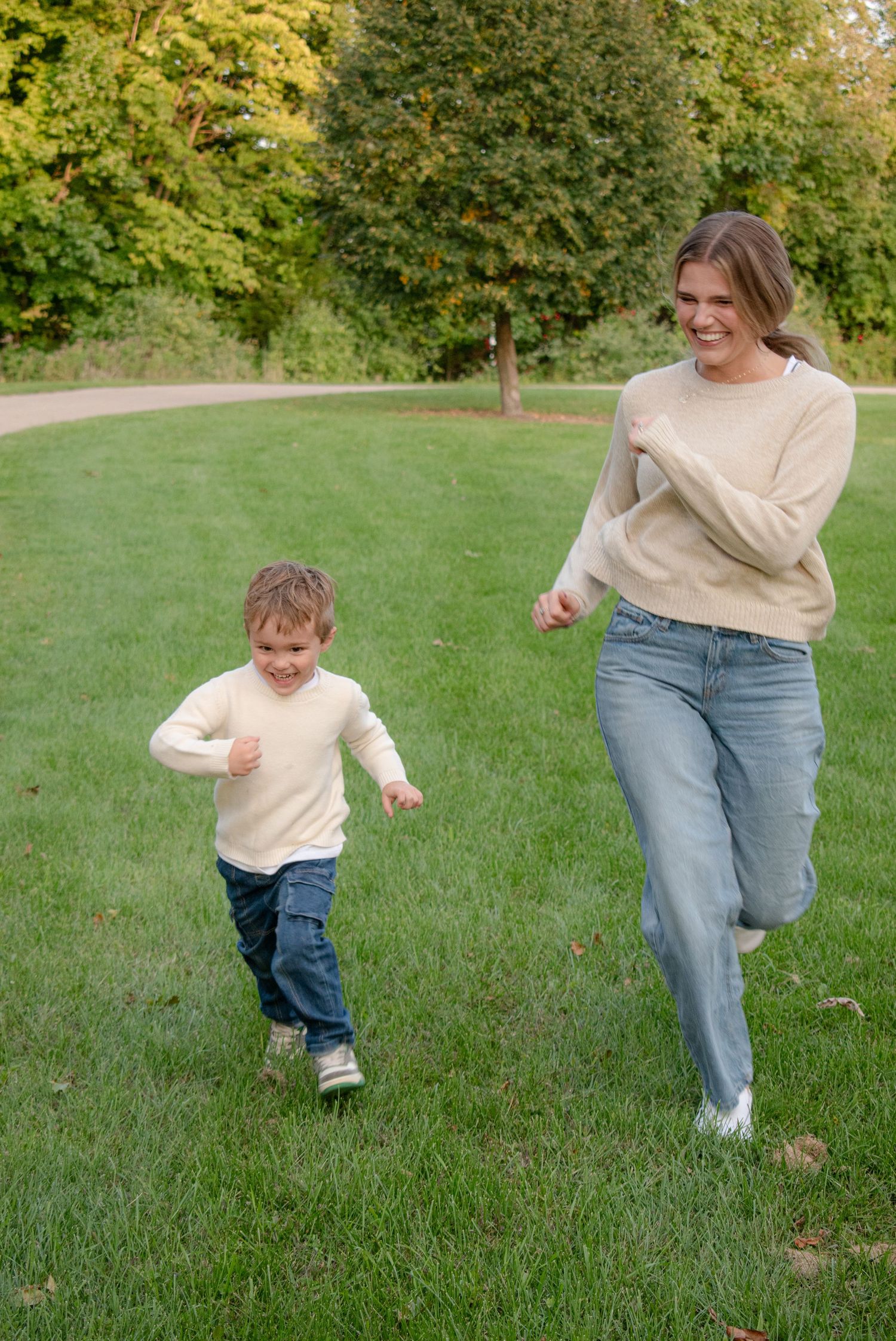 outdoor family session in Michigan