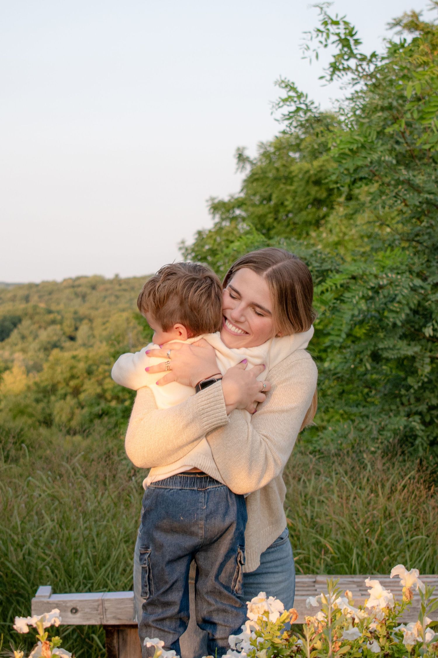 outdoor family session in Michigan