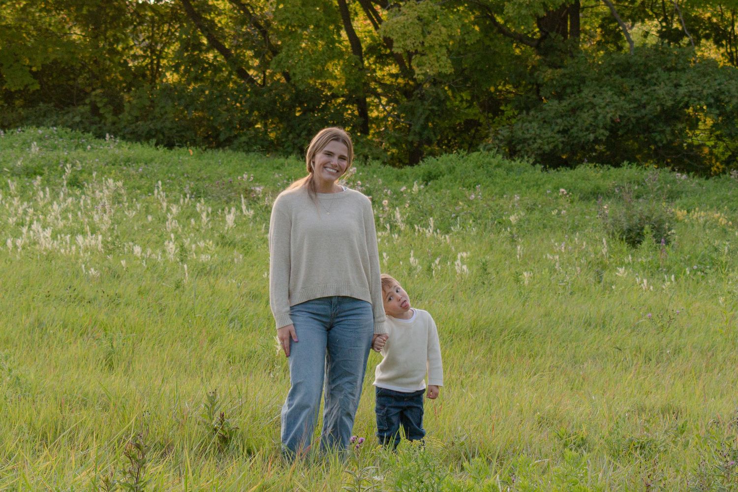 outdoor family session in Michigan