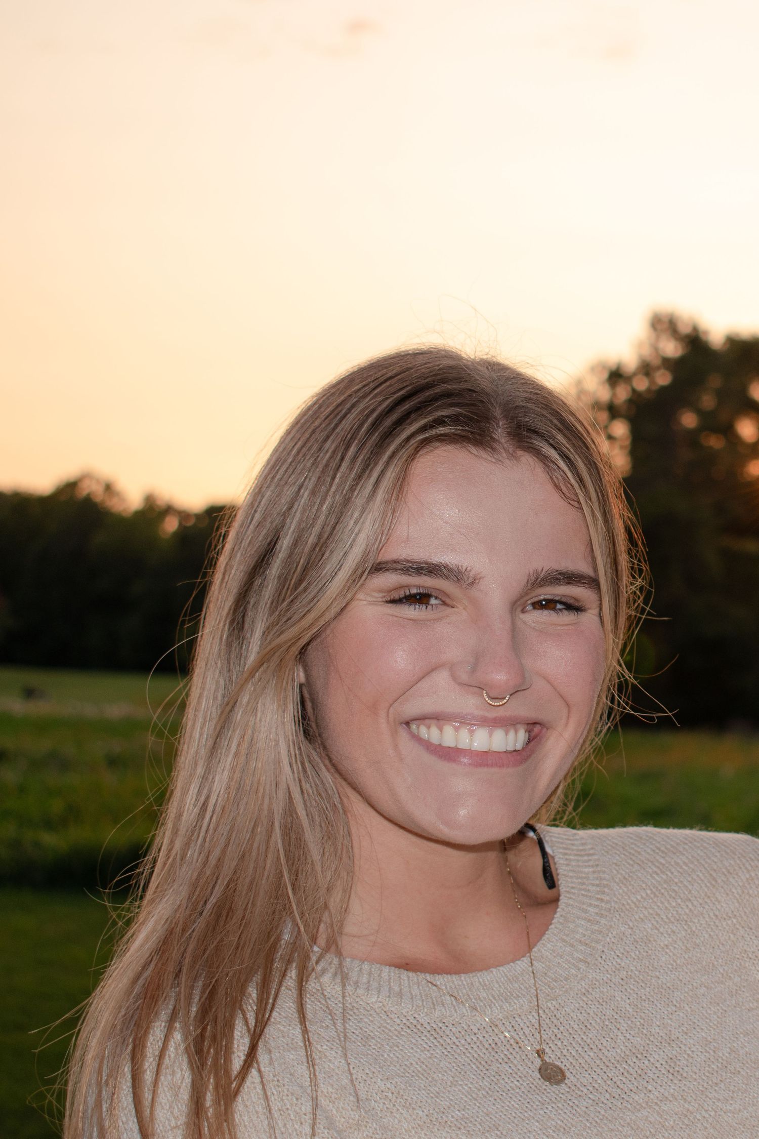 outdoor portrait during golden hour in Michigan