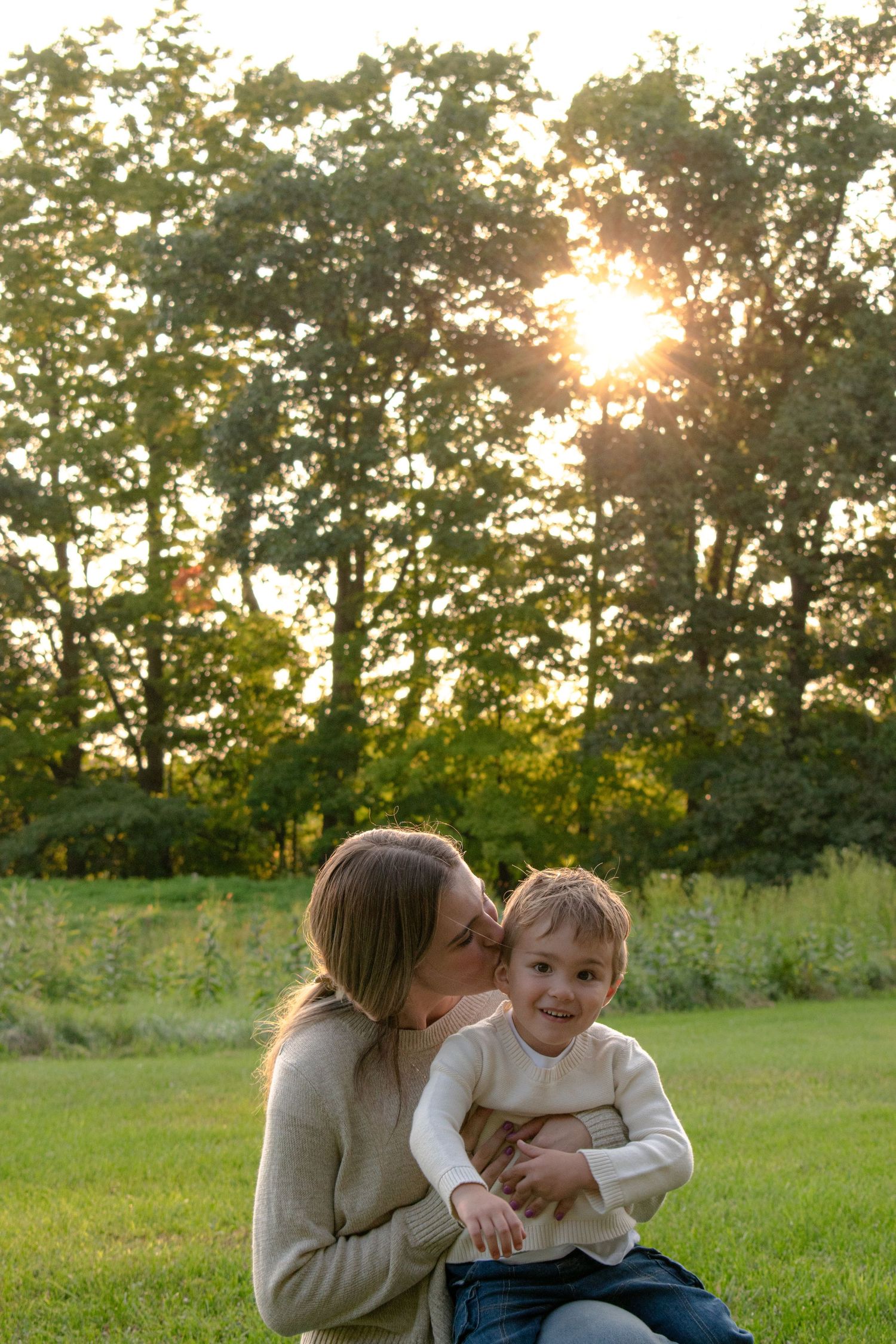 outdoor family session in Michigan