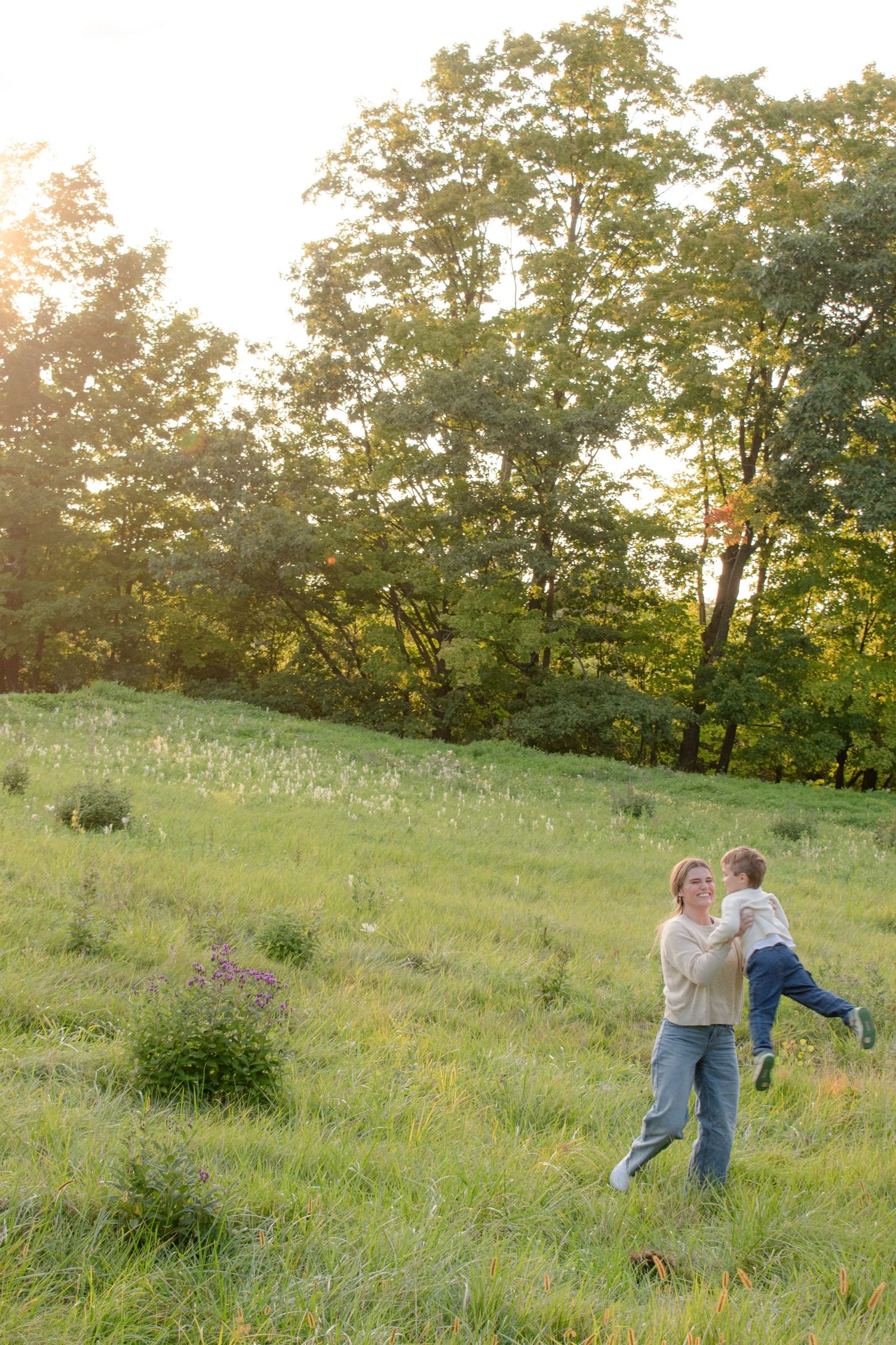 outdoor family session in Michigan