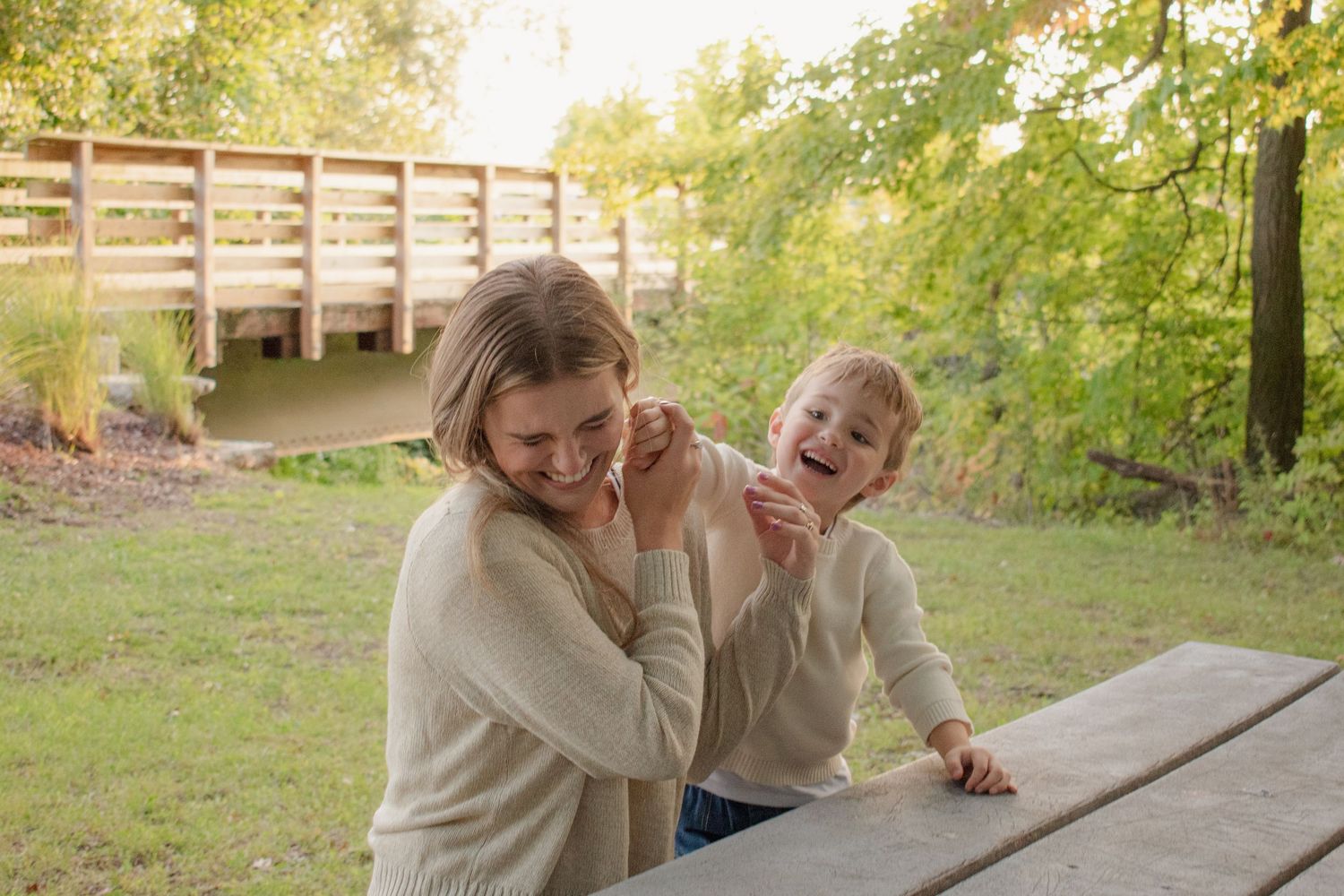 outdoor family session in Michigan