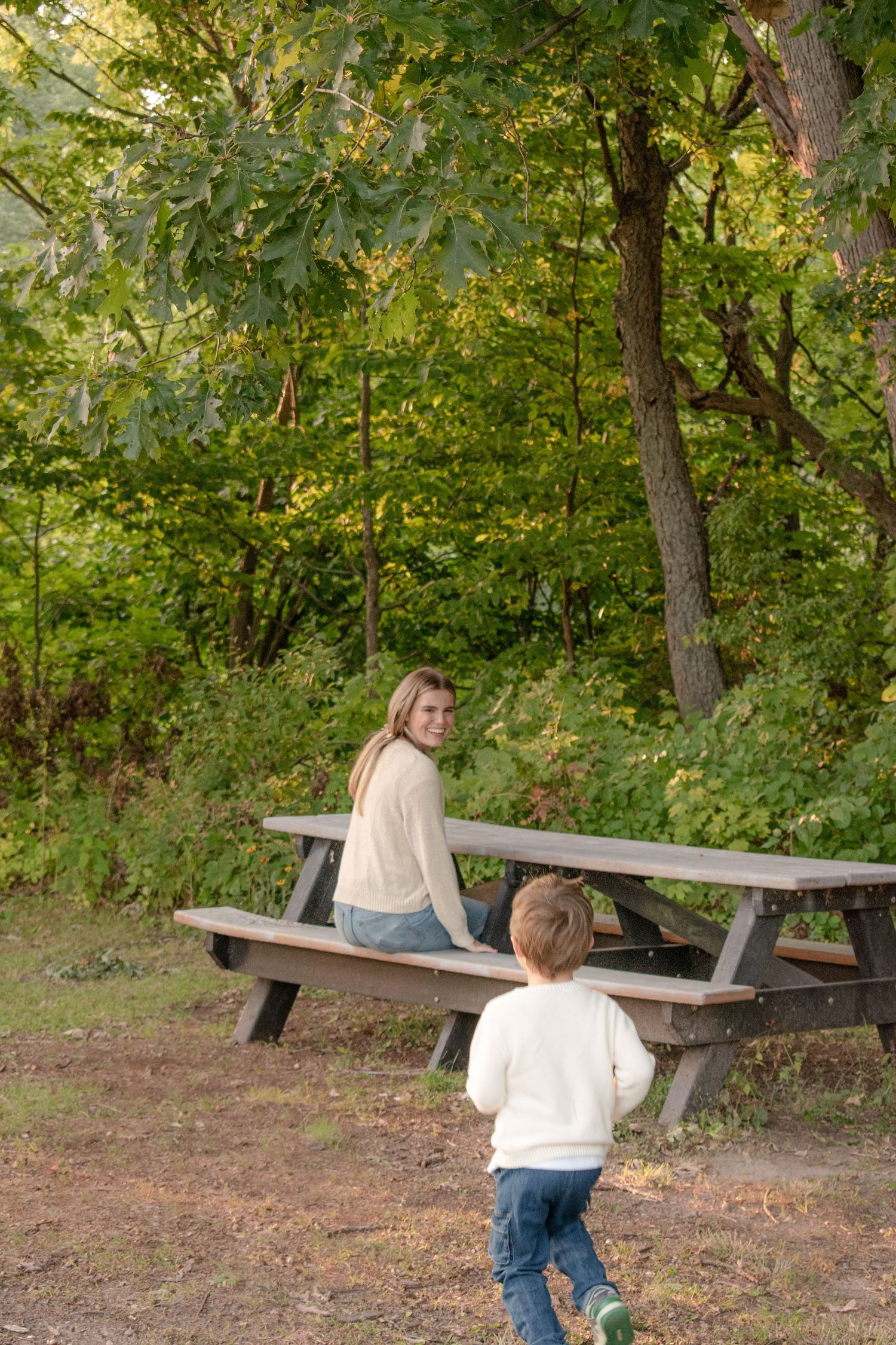 outdoor family session in Michigan