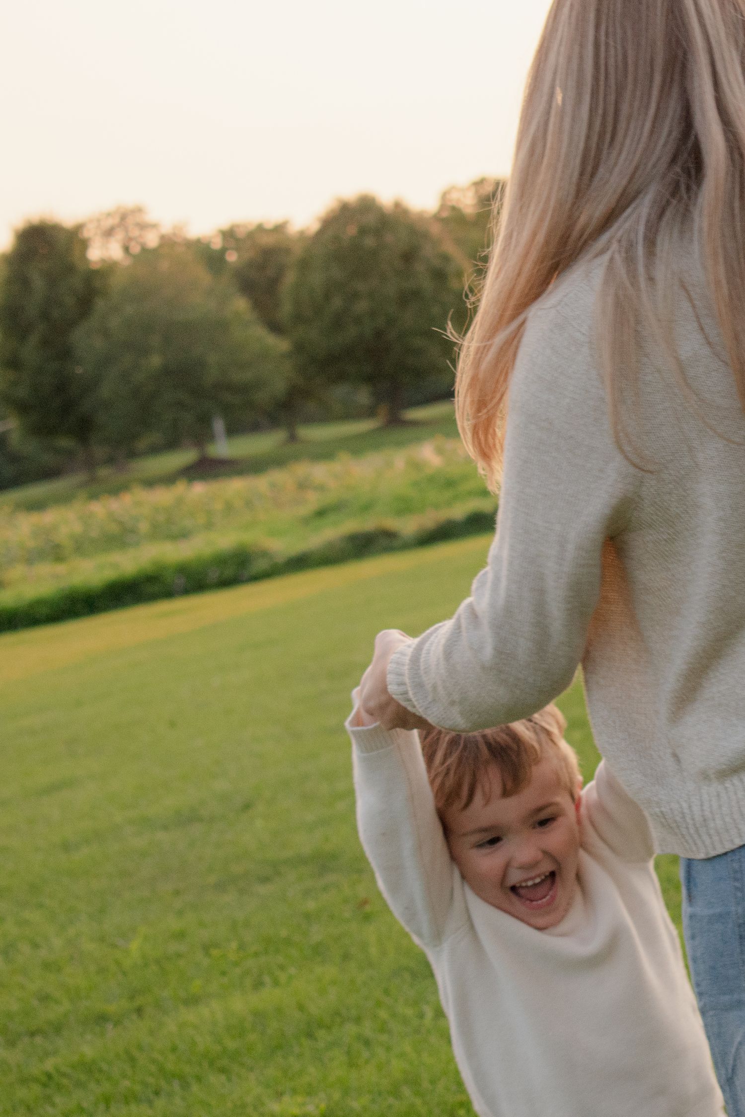 outdoor sunset family session in Michigan