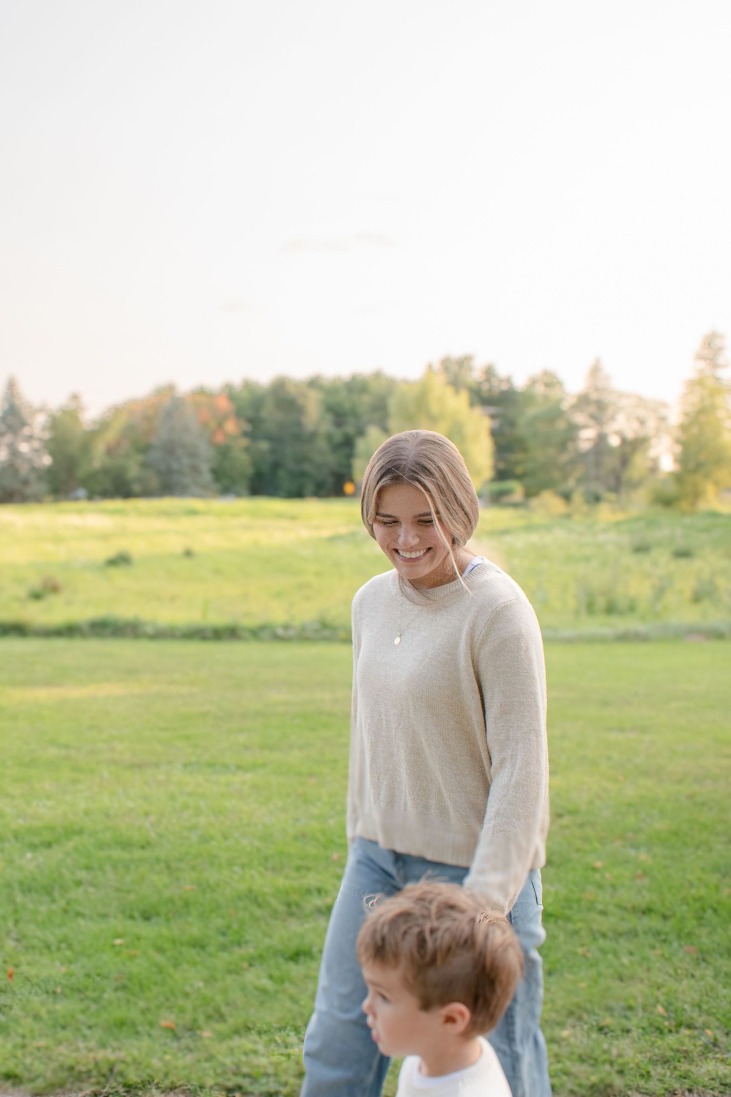 outdoor family session in Michigan