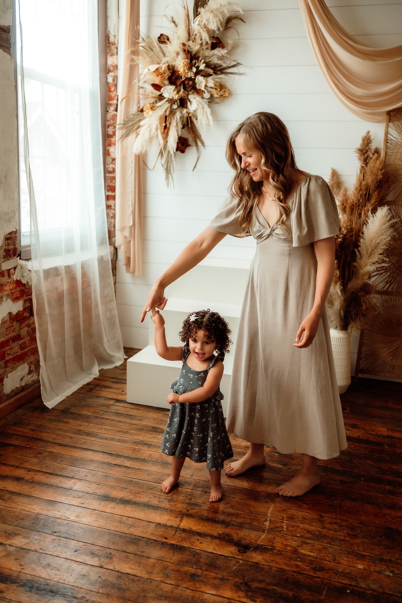 Family embracing and having a sweet moment, studio session, Philadelphia area