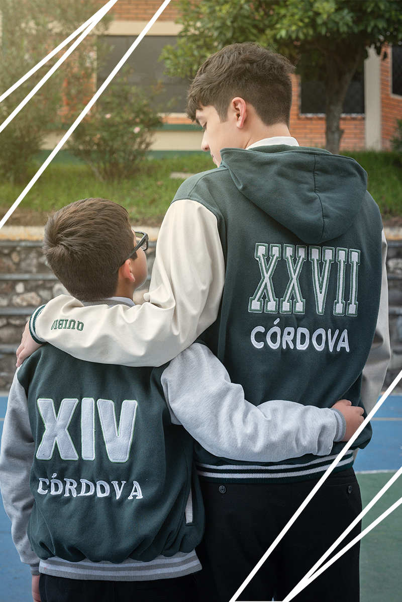 Sports team jackets with player numbers and 'Cordova' text displayed in sequence on dark colored varsity-style outerwear.