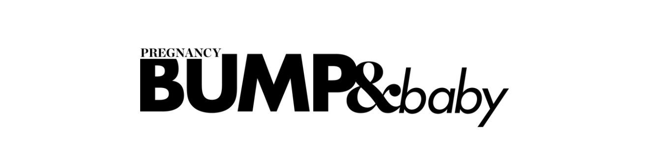 Pregnancy Bump & Baby magazine logo in bold black typography on white background.