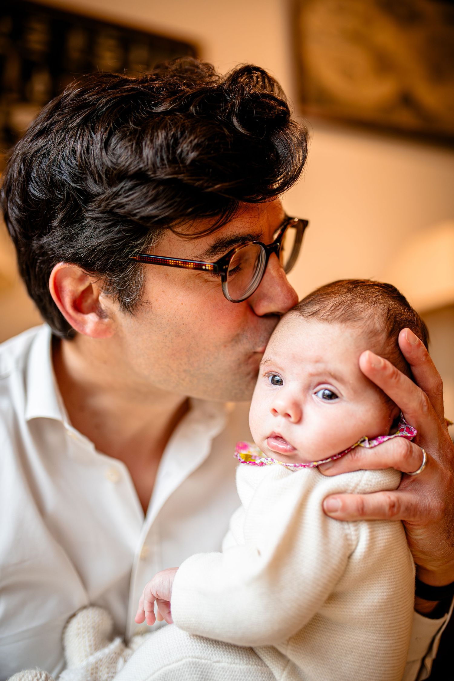 Papa et sa fille bisous