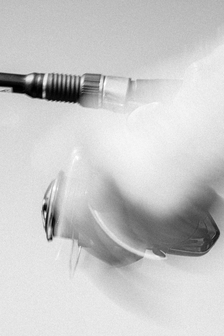 Abstract black and white motion blur creating a minimalist artistic composition.