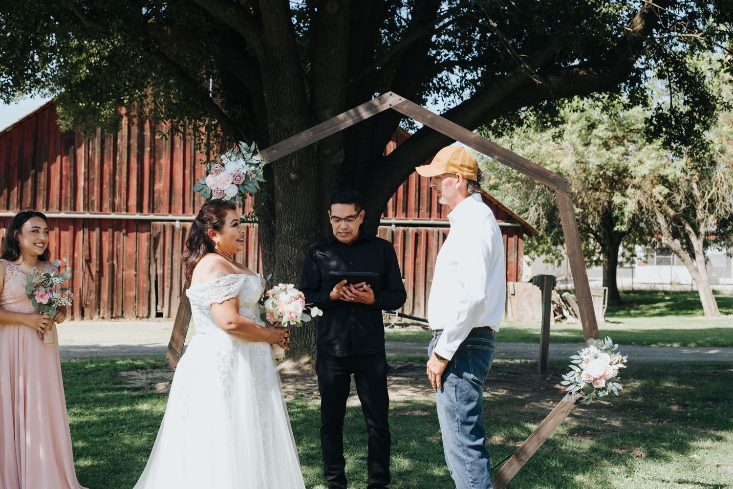 A couple renewing their vows in Fresno CA