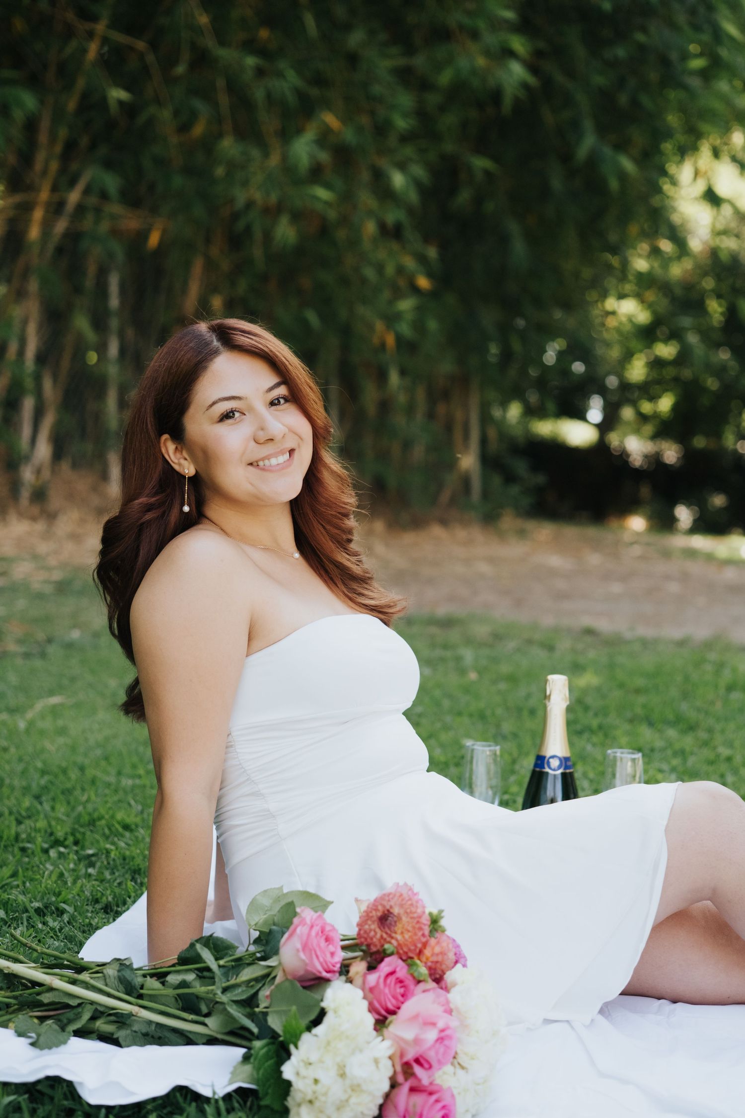 Young lady posed in beautiful Woodward Park Fresno Ca