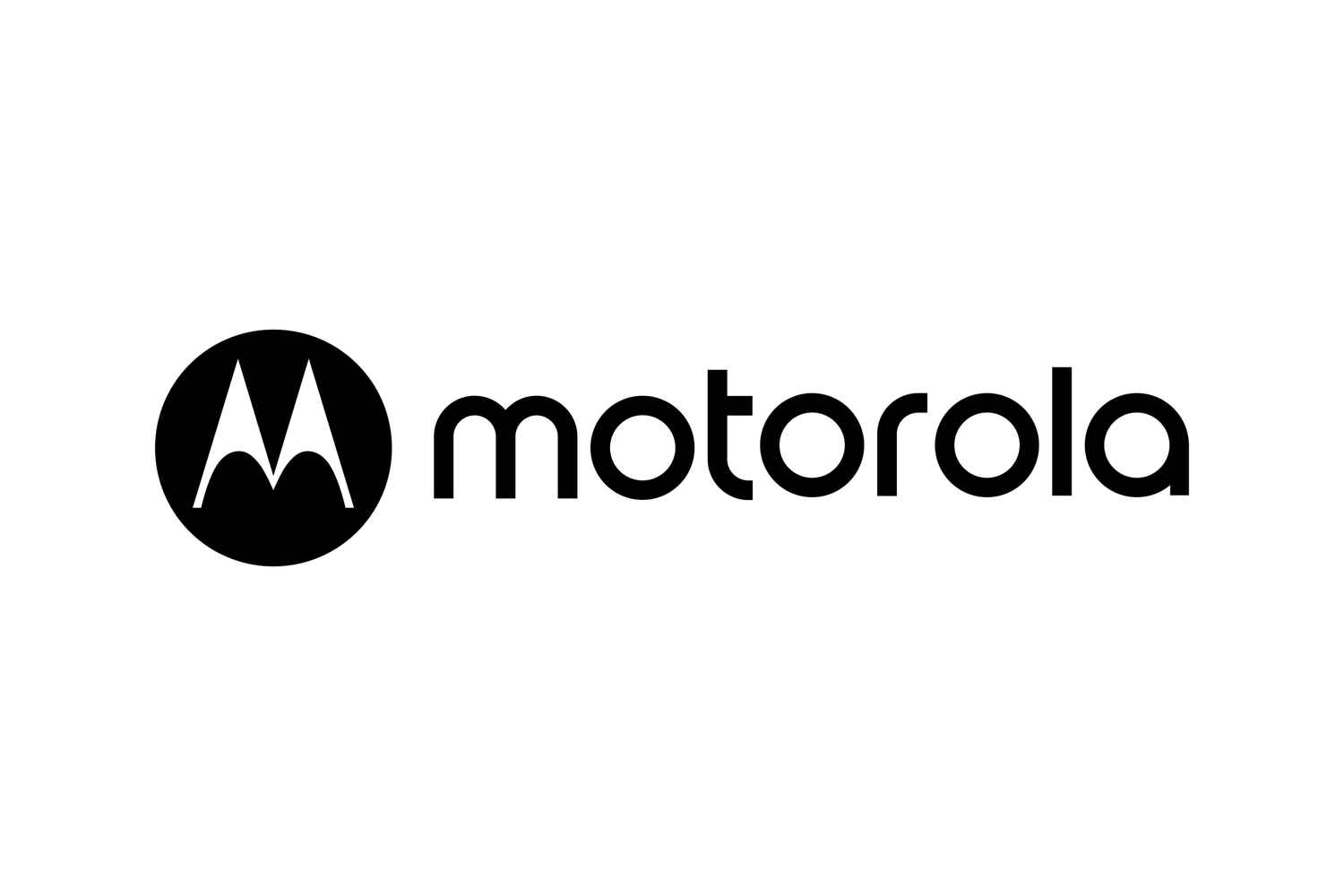Motorola logo displayed in black text against a white background with sleek modern typography.