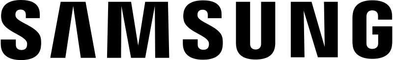 Black Samsung logo text design with two identical versions shown side by side.