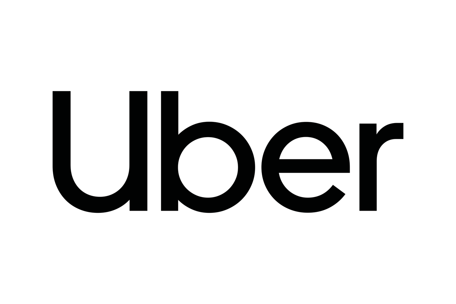Black Uber logo wordmark in modern sans-serif font on white background.