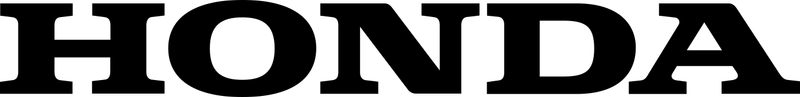 Bold black HONDA text logo featuring capital letters in a simple, classic font design.