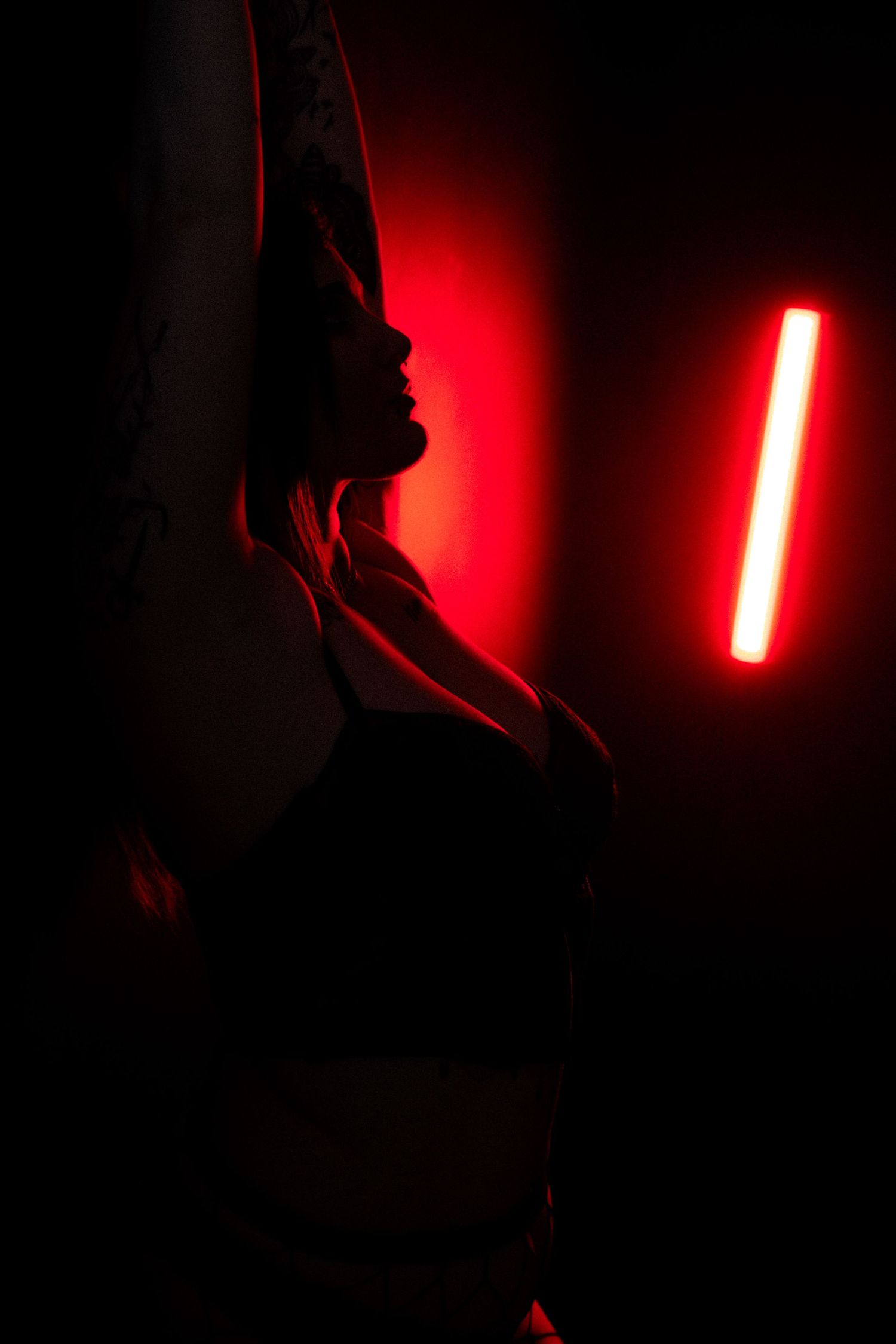 red lights giving fifty shades of grey vibes but halloween