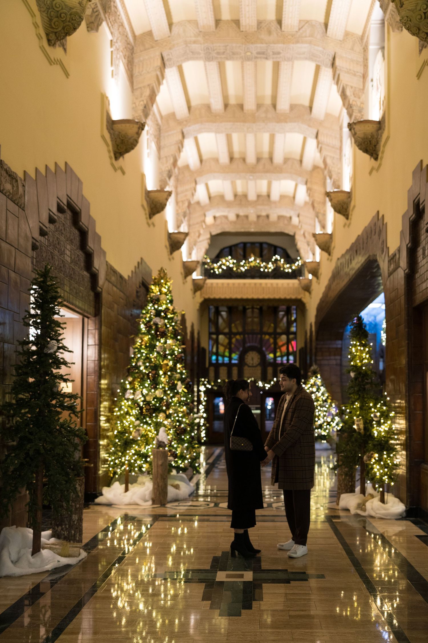 downtown Vancouver, couples session, luxury proposal photography, engagement session, she said yes, Vancouver engagement photo