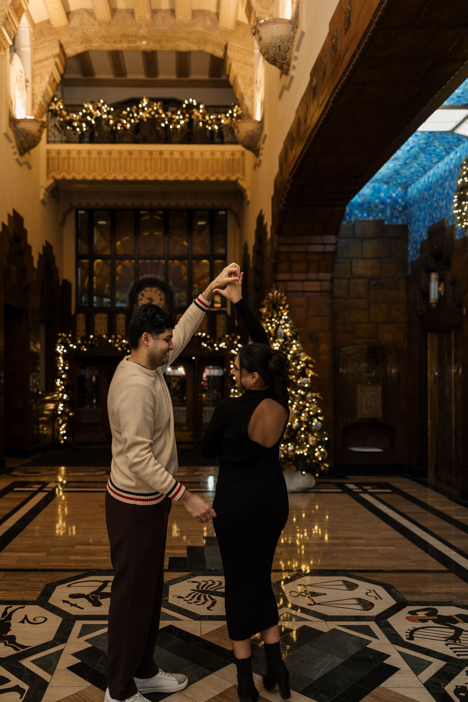 downtown Vancouver, couples session, luxury proposal photography, engagement session, she said yes, Vancouver engagement photo