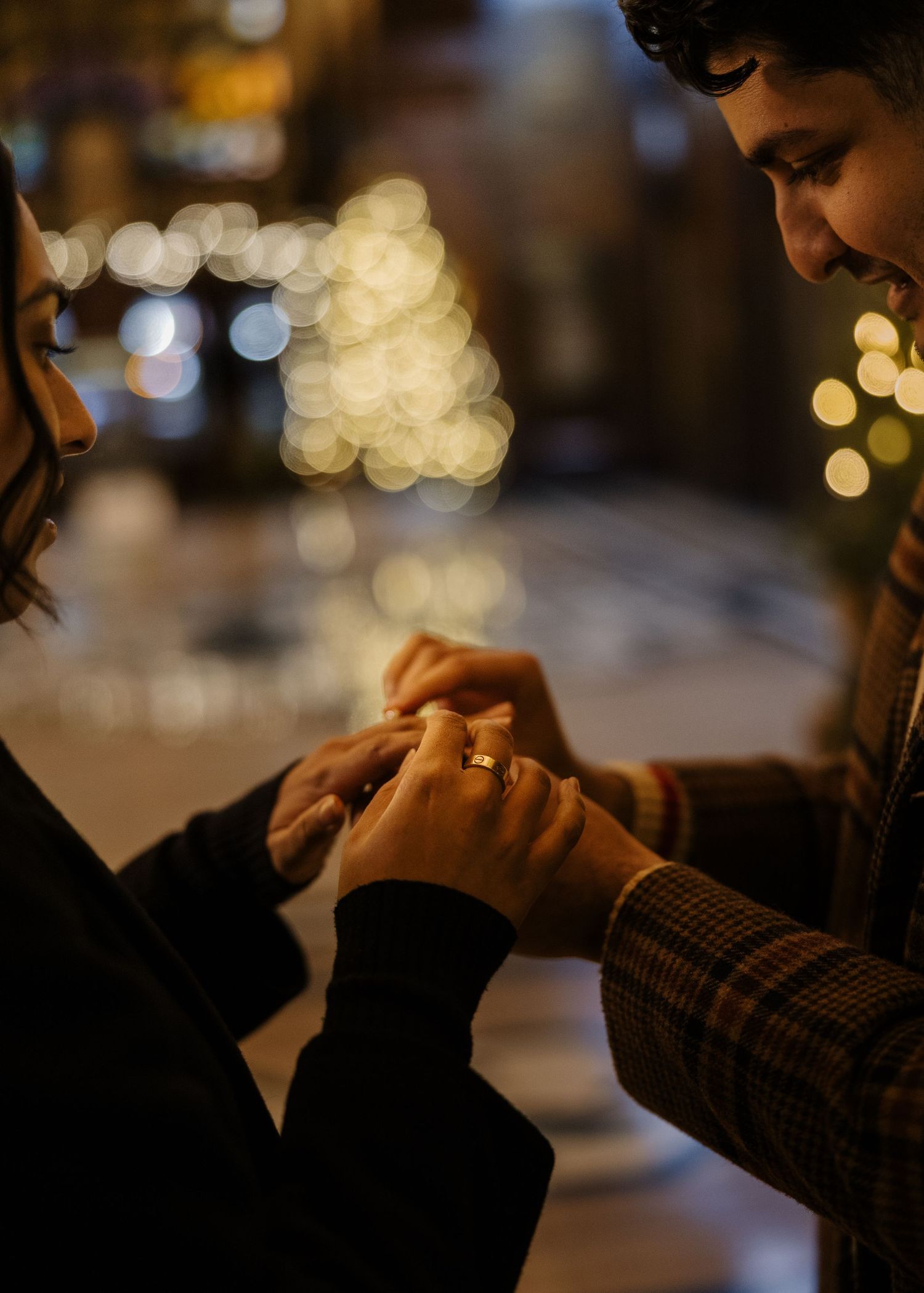 downtown Vancouver, couples session, luxury proposal photography, engagement session, she said yes, Vancouver engagement photo