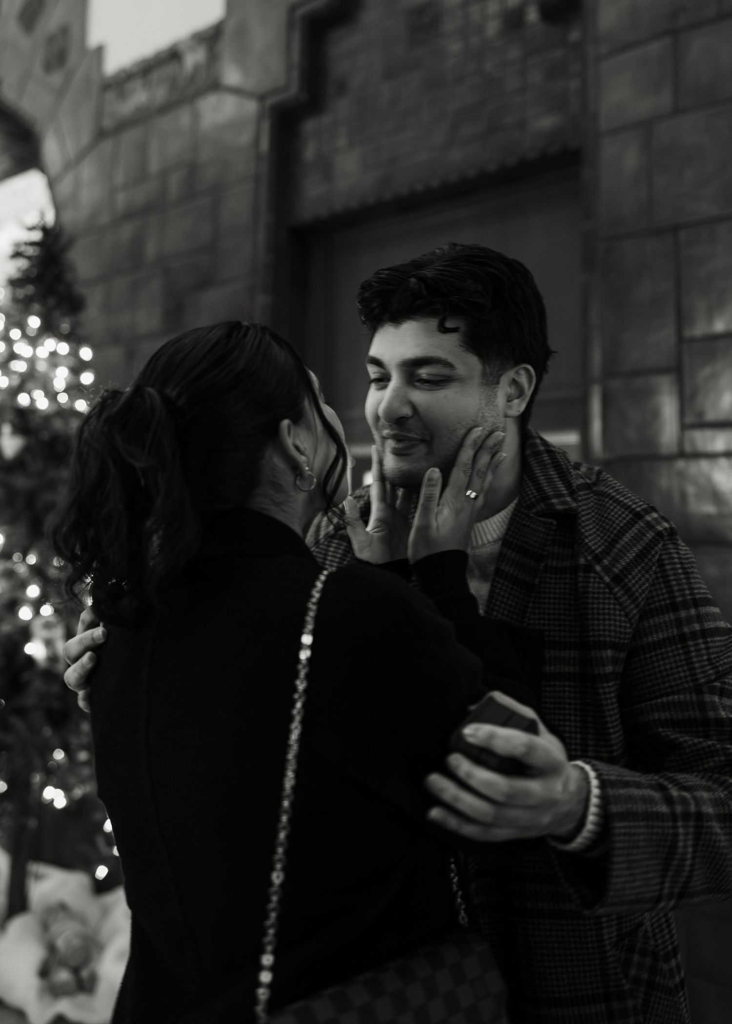 downtown Vancouver, couples session, luxury proposal photography, engagement session, she said yes, Vancouver engagement photo