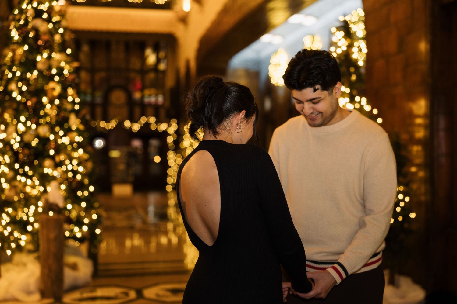 downtown Vancouver, couples session, luxury proposal photography, engagement session, she said yes, Vancouver engagement photo