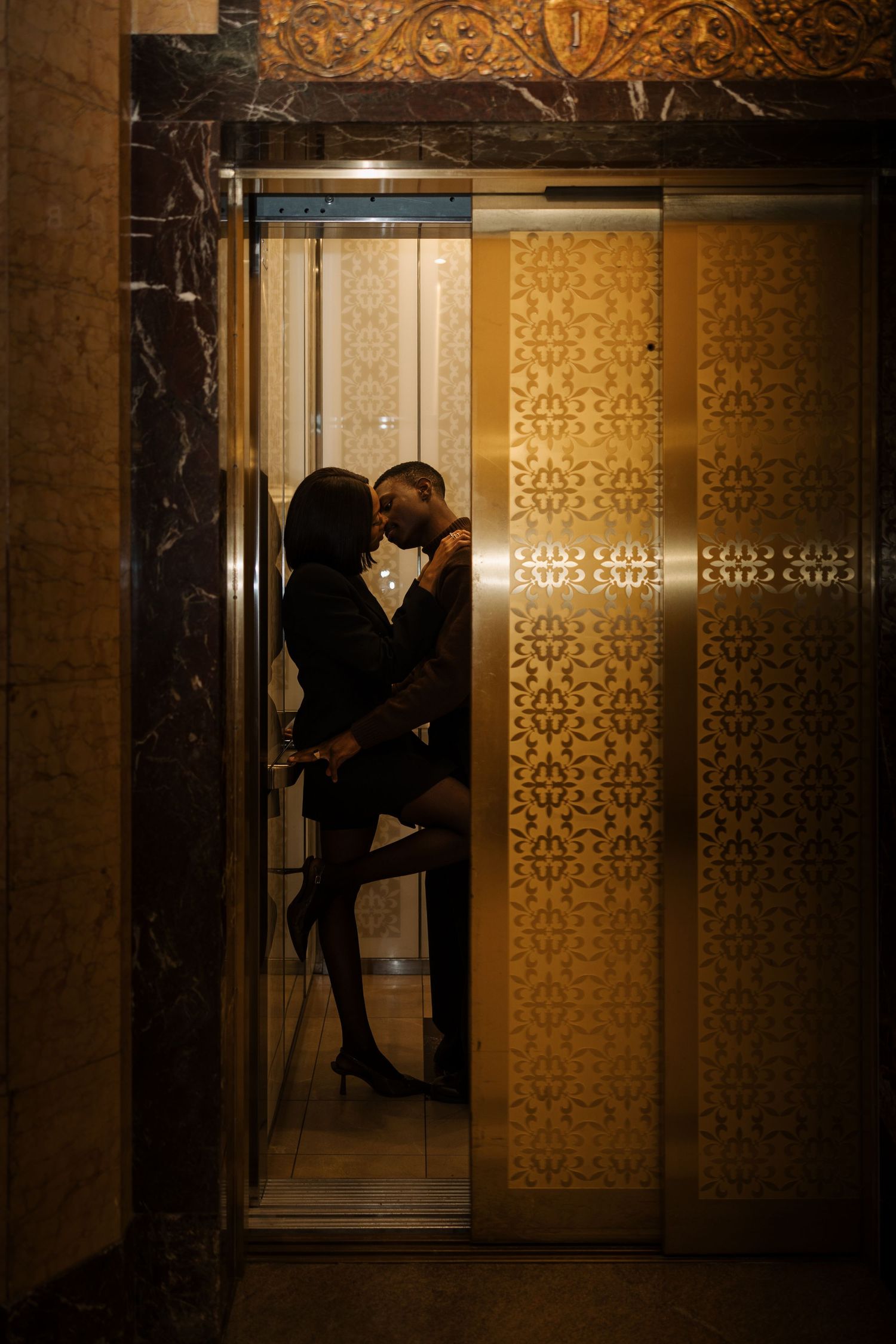 downtown Vancouver, couples session, hotel photography, proposal photography, engagement session, she said yes, Vancouver engagement photo