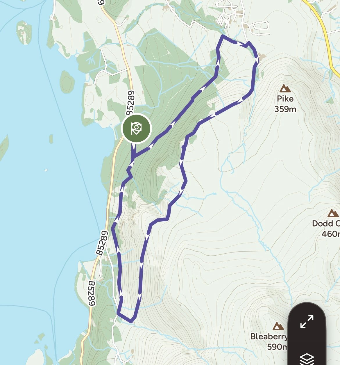 walla crag cirucular os maps