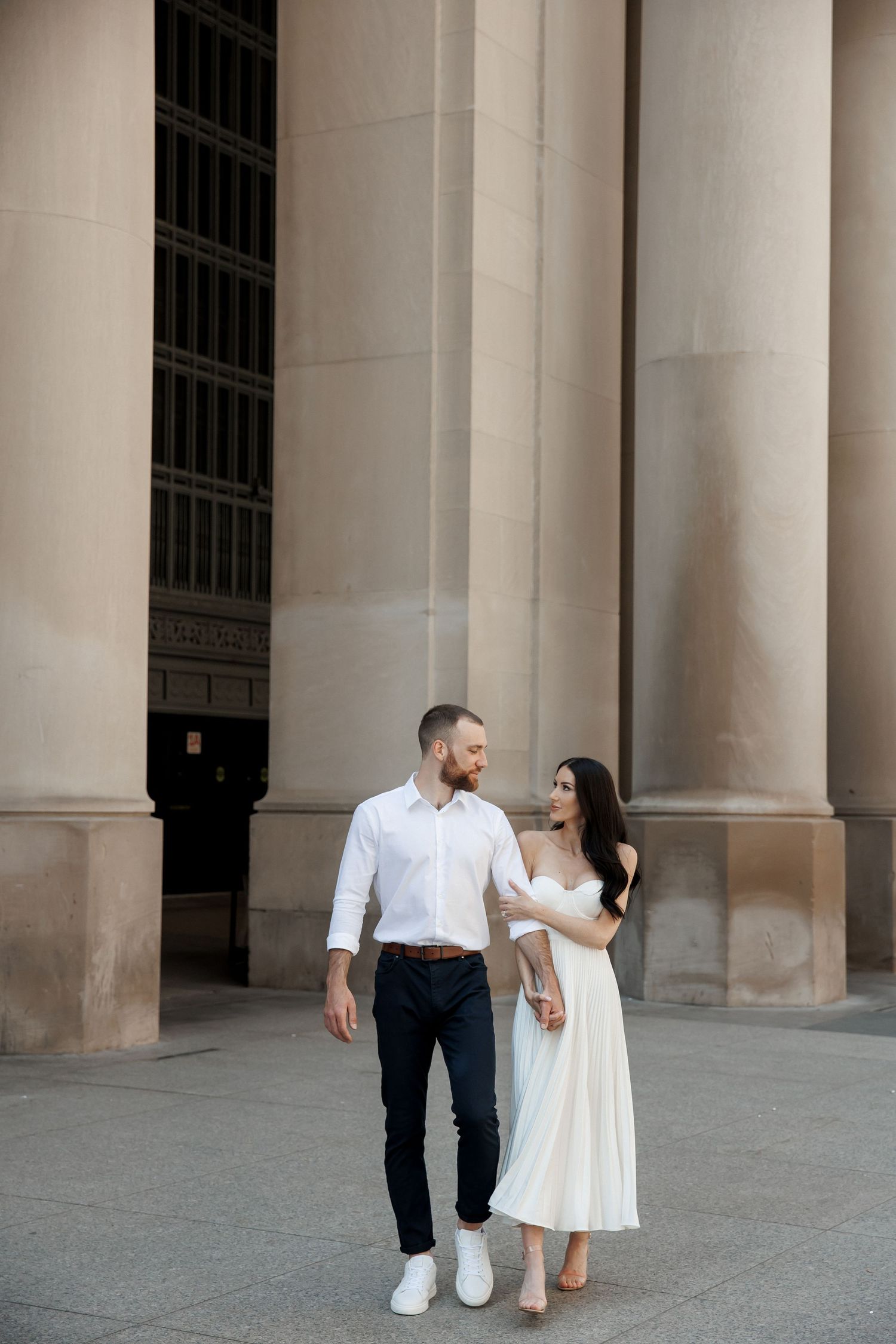 Editorial style downtown Toronto engagement session at Union Station - one of my favourite Toronto photography locations for photos.