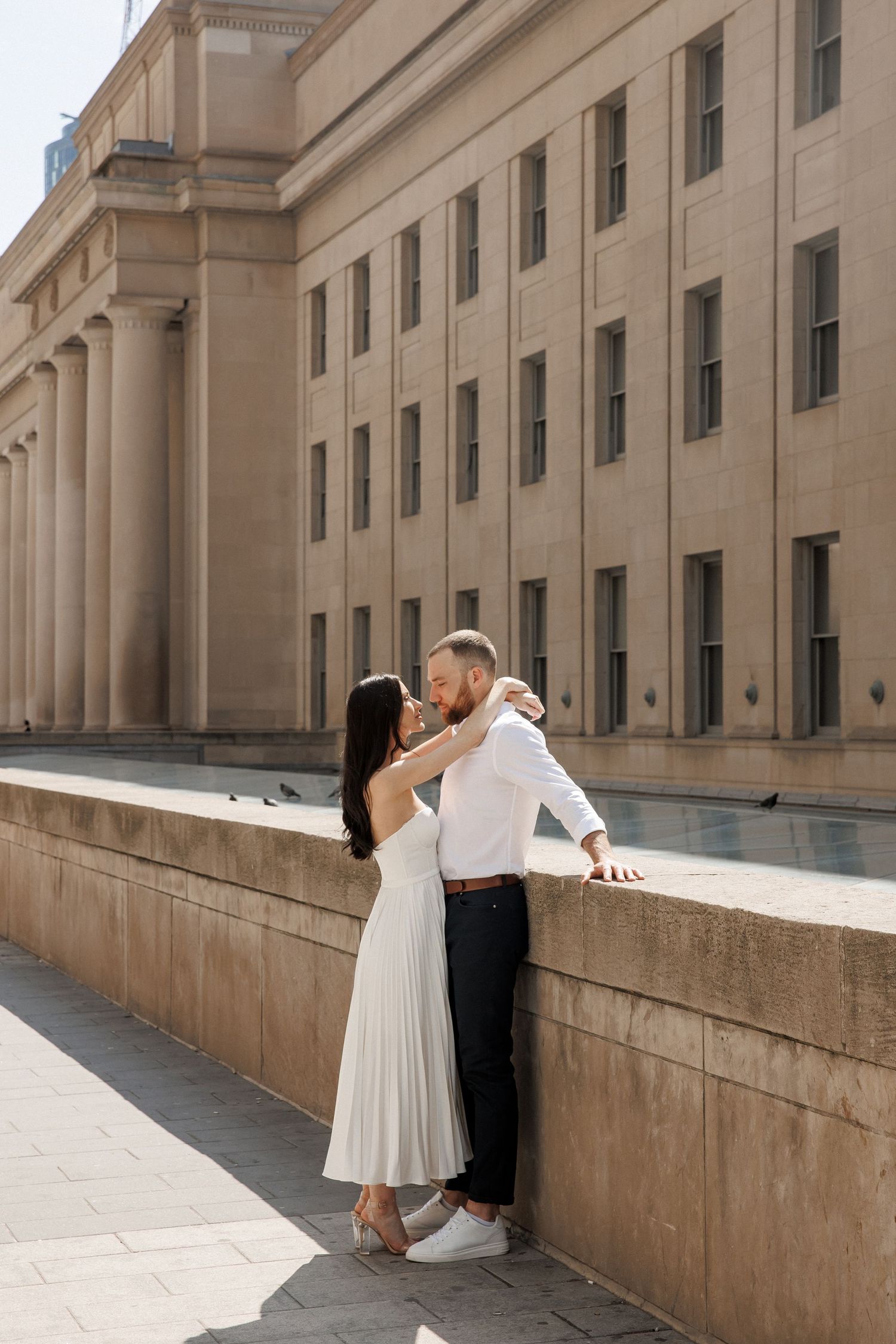 Editorial style downtown Toronto engagement session at Union Station - one of my favourite Toronto photography locations for photos.