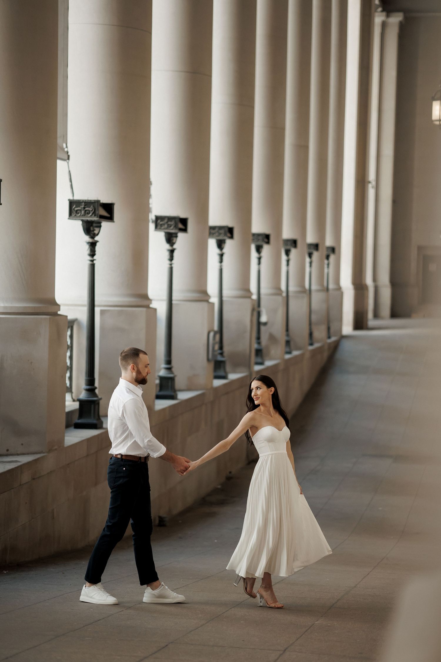 Editorial style downtown Toronto engagement session at Union Station - one of my favourite Toronto photography locations for photos.