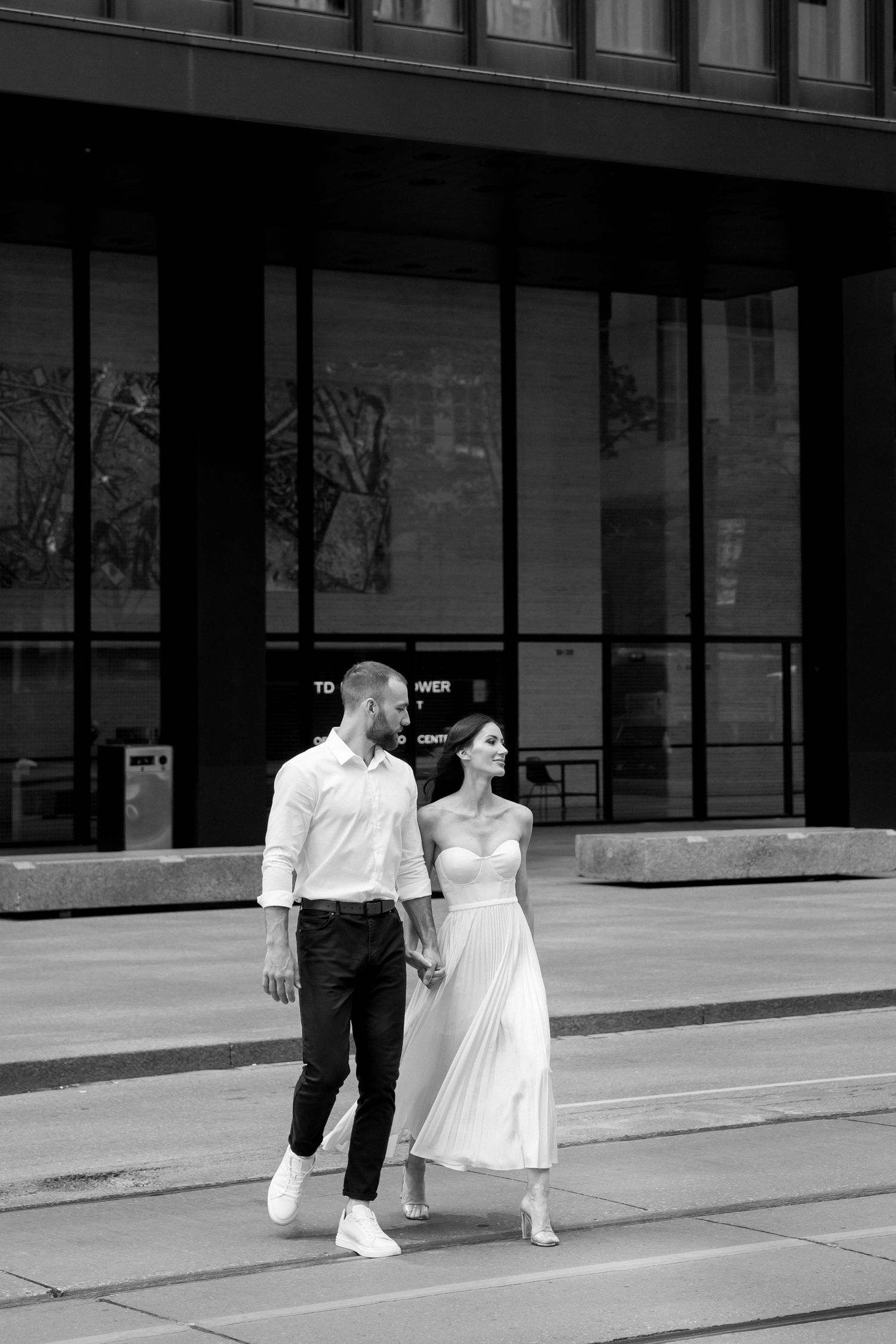 Editorial style downtown Toronto engagement session at some of my favourite Toronto photography locations for engagement photos.