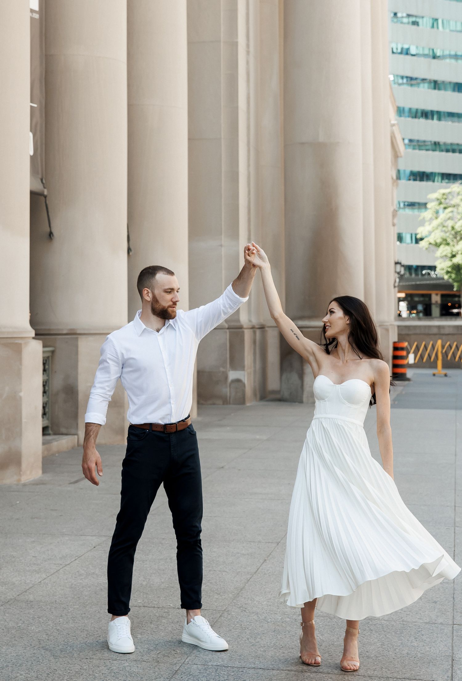 Editorial style downtown Toronto engagement session at Union Station - one of my favourite Toronto photography locations for photos.
