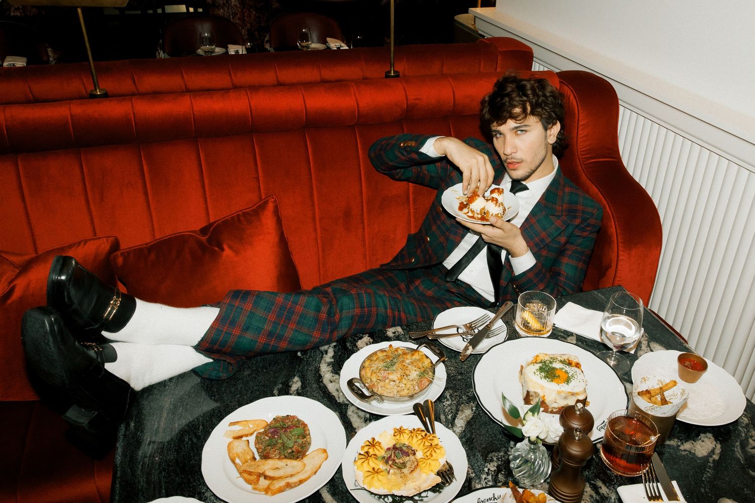 Fashion Editorial shot at Frenchy Restaurant in Toronto by Anastasia Chystokoliana (Milk Photography)