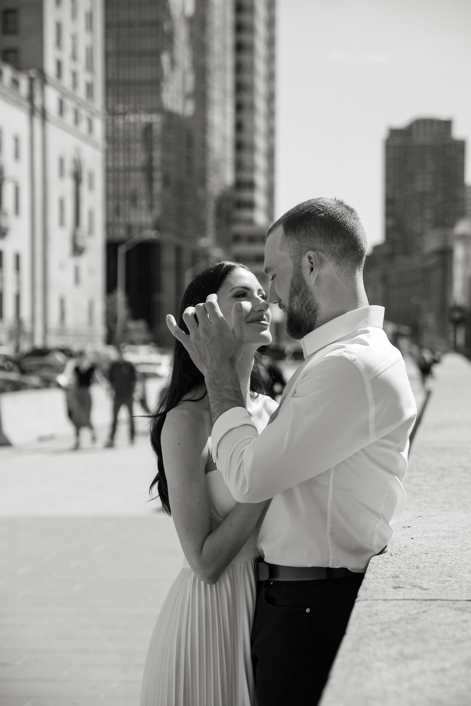 Editorial style downtown Toronto engagement session at Union Station - one of my favourite Toronto photography locations for photos.