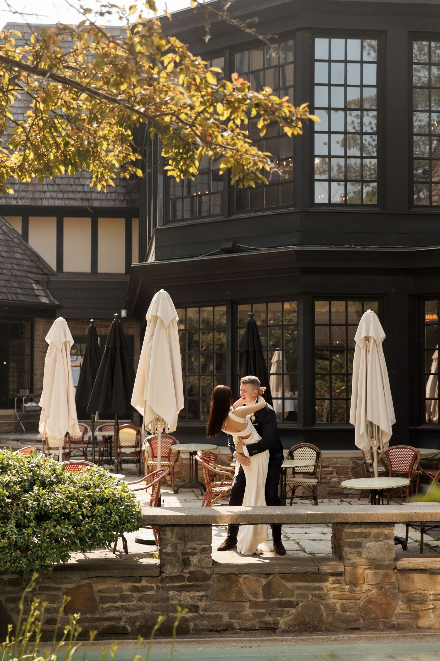 Editorial style wedding and engagement photos at Old Mill Restaurant in Toronto. Canadian photographer available for destination weddings.