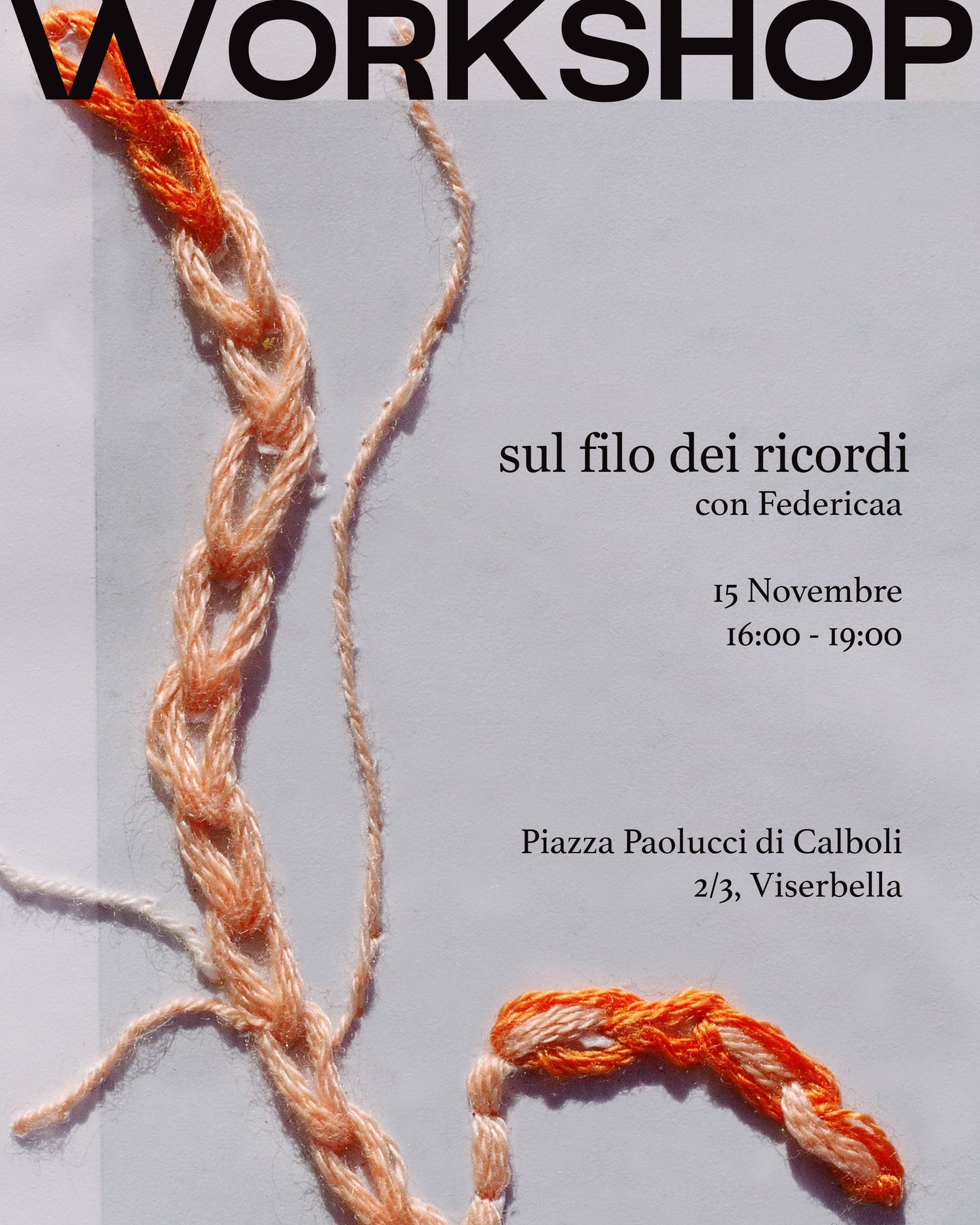 Workshop flyer for Studio Sale