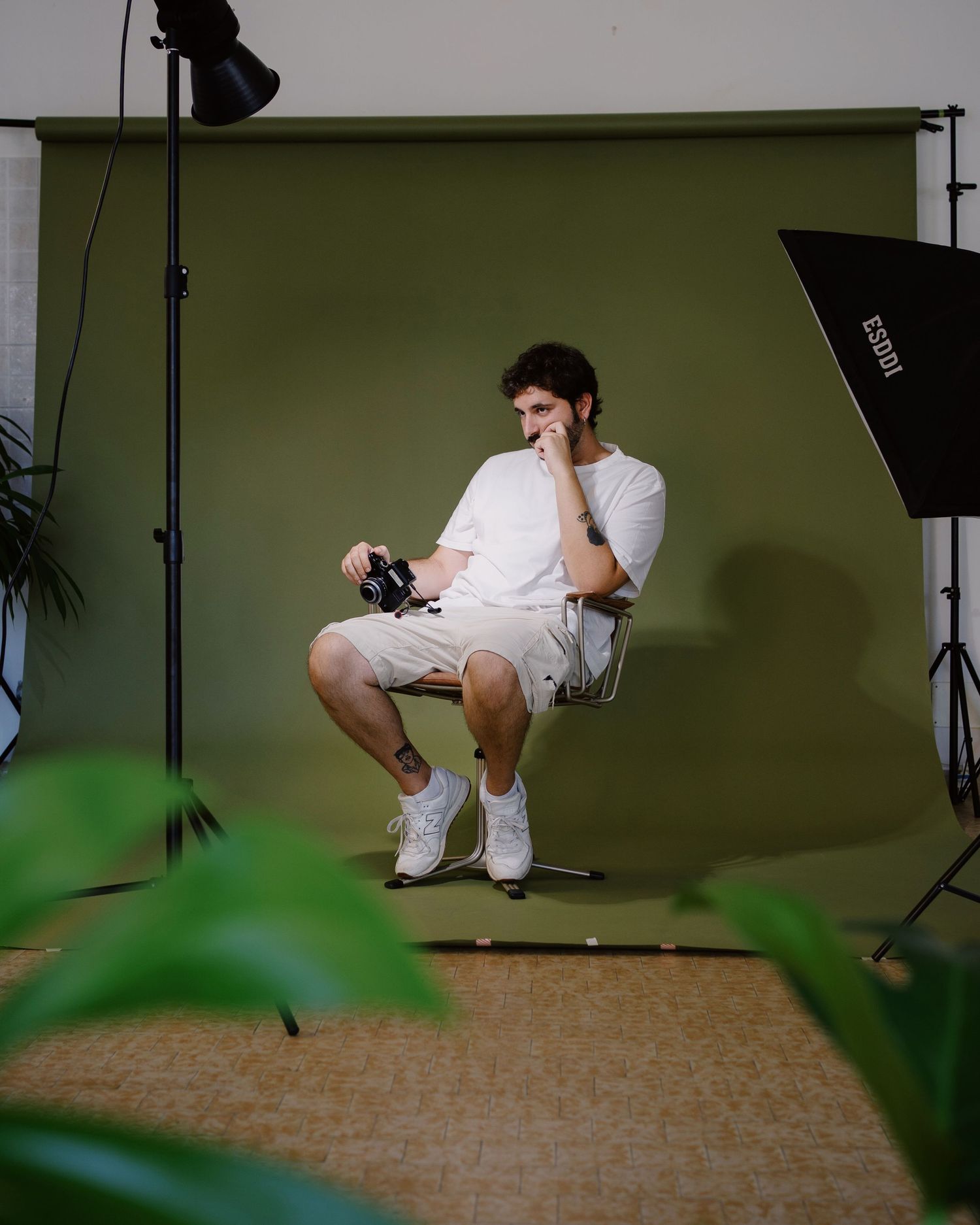 Portrait of the photographer and videomaker Enrico Mongiello (@36.pose) based in Rimini who is the co-founder of studio sale.