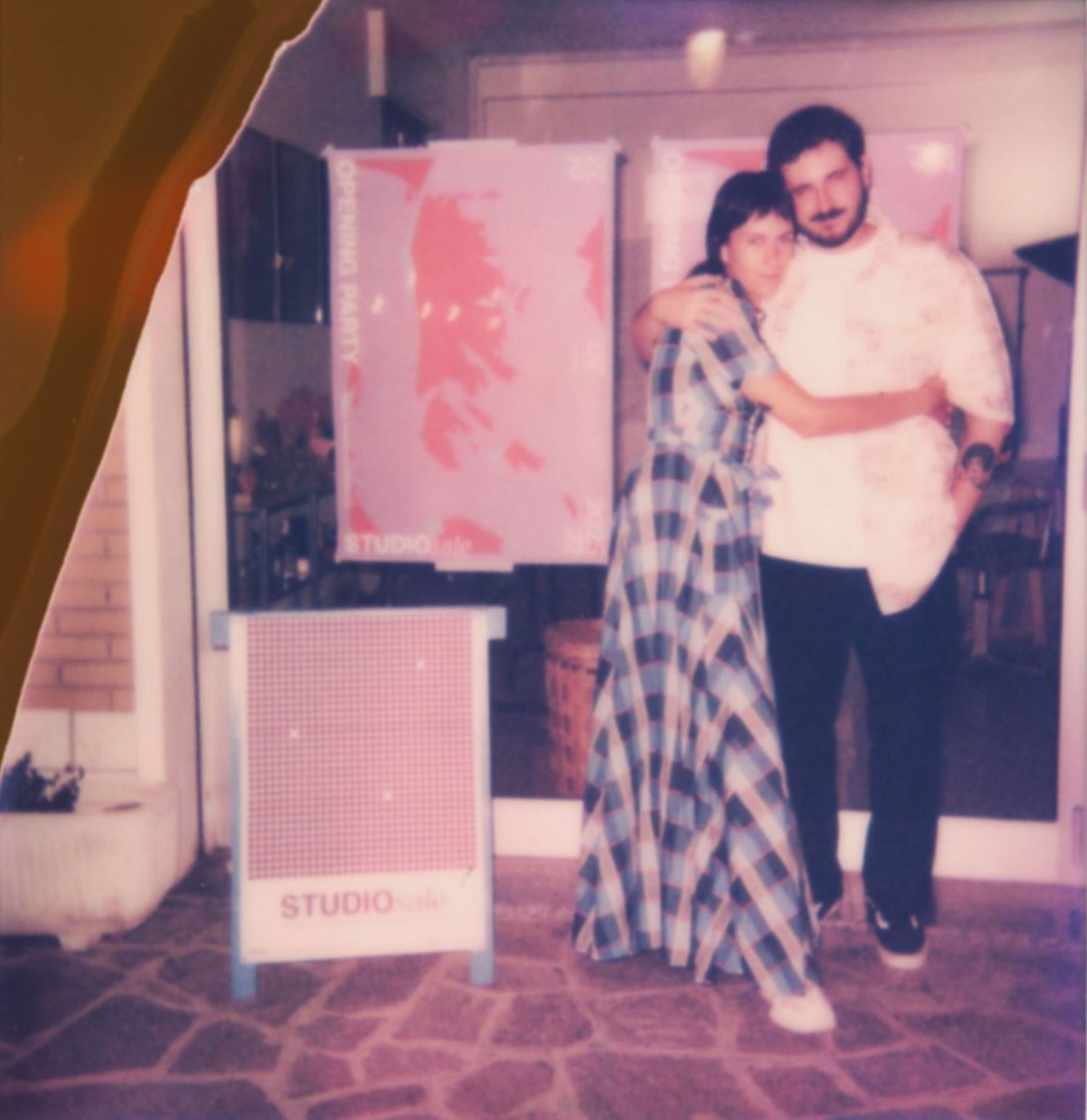 Polaroid portrait of the two co-founders of studio sale, Alice Angelini and Enrico Mongiello.