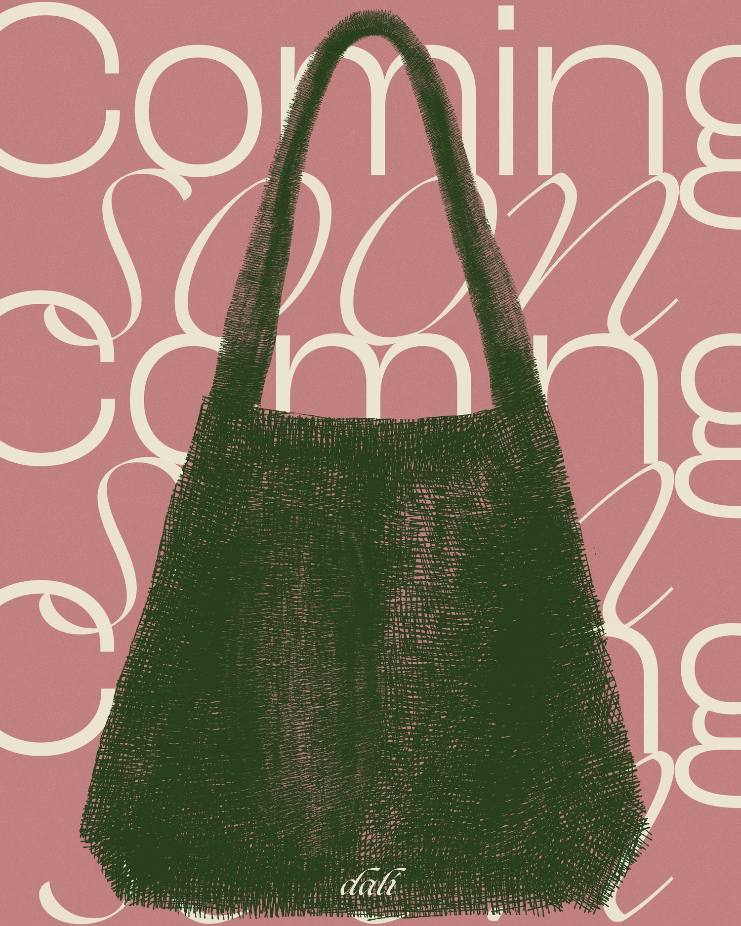 Graphics for the handbag brand DALÌ, created using illustrations.