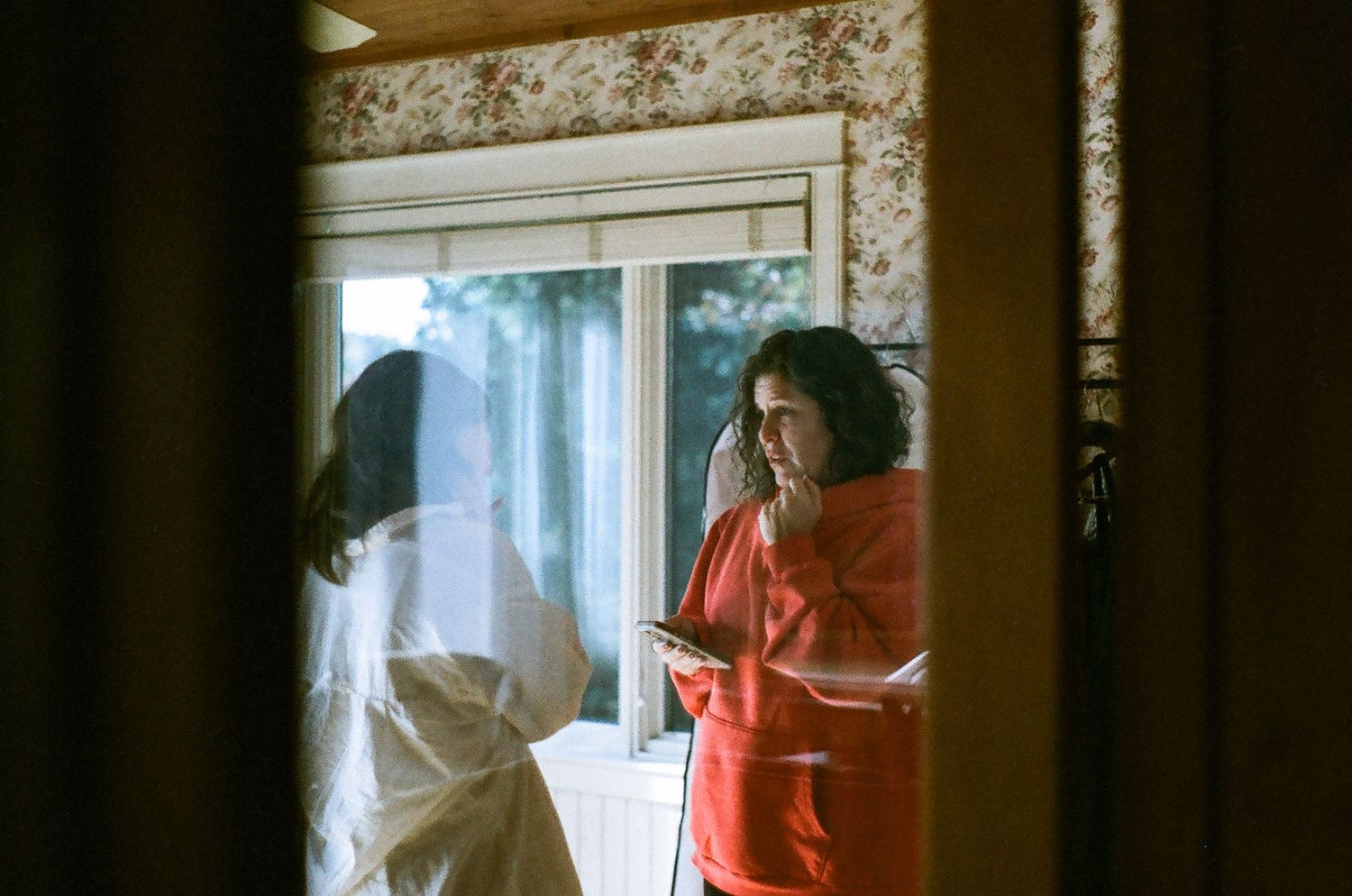 emotional moment before a wedding