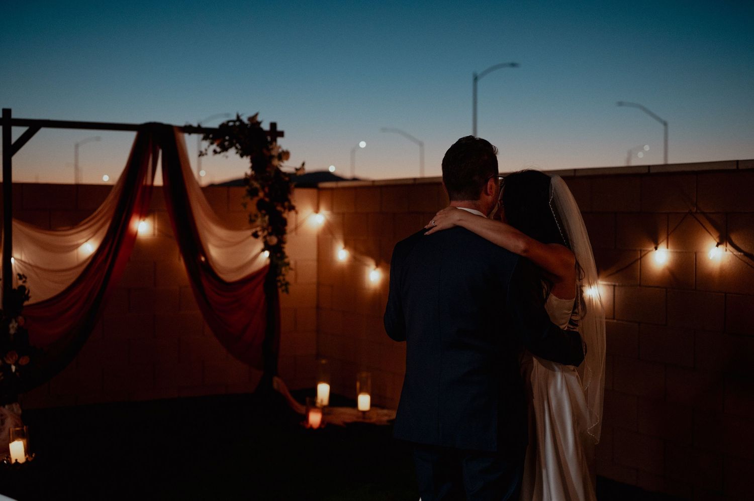 romantic first dance backyard wedding las vegas