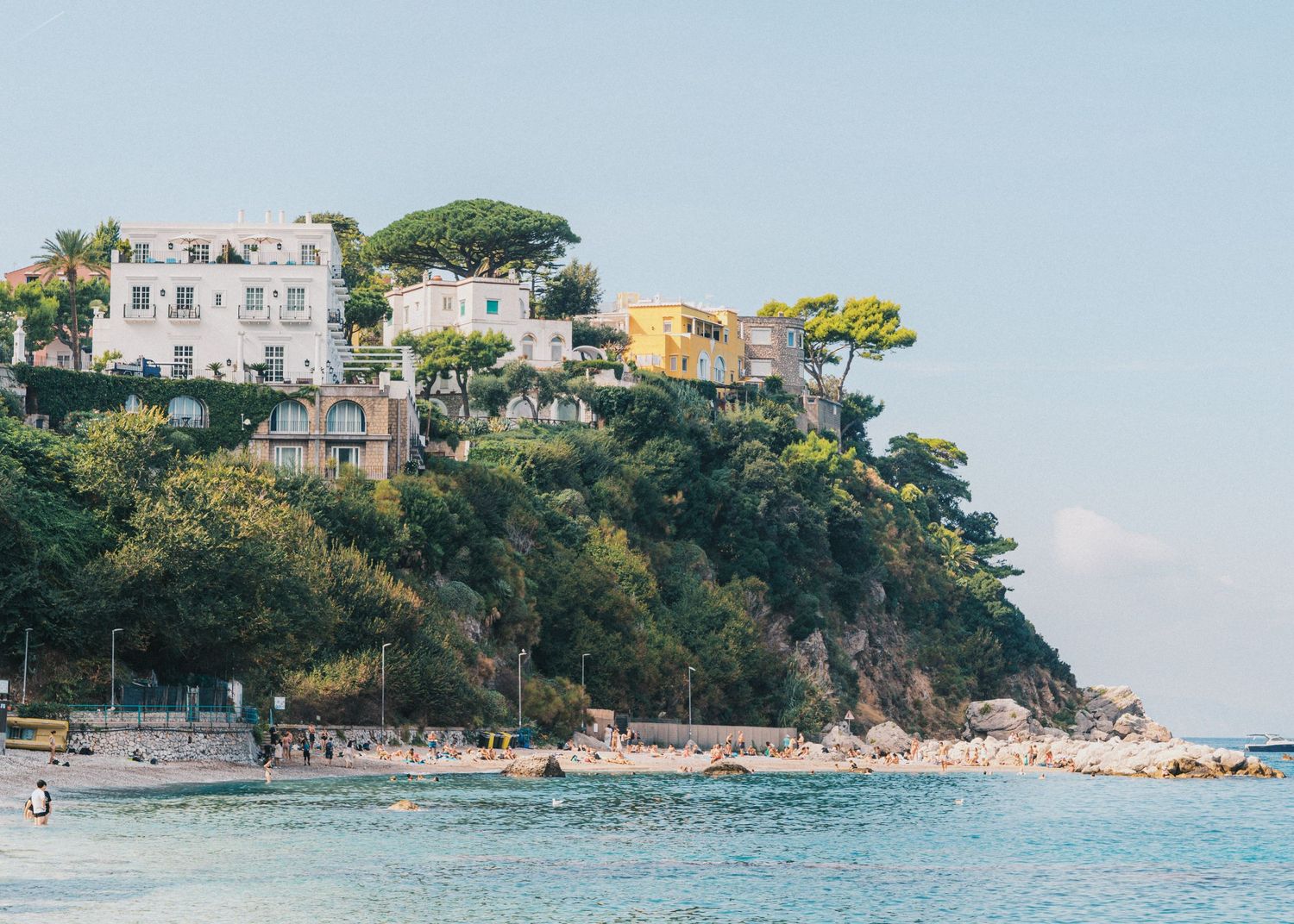 Sunny beach in Capri, Italy on Amalfi Coast. Tourism and brand photography in Virginia by Sean Mullican Photography