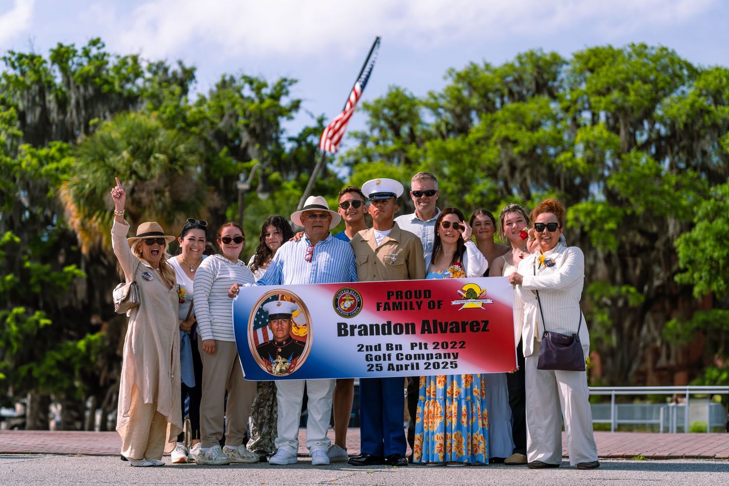 Marine Graduation family picture