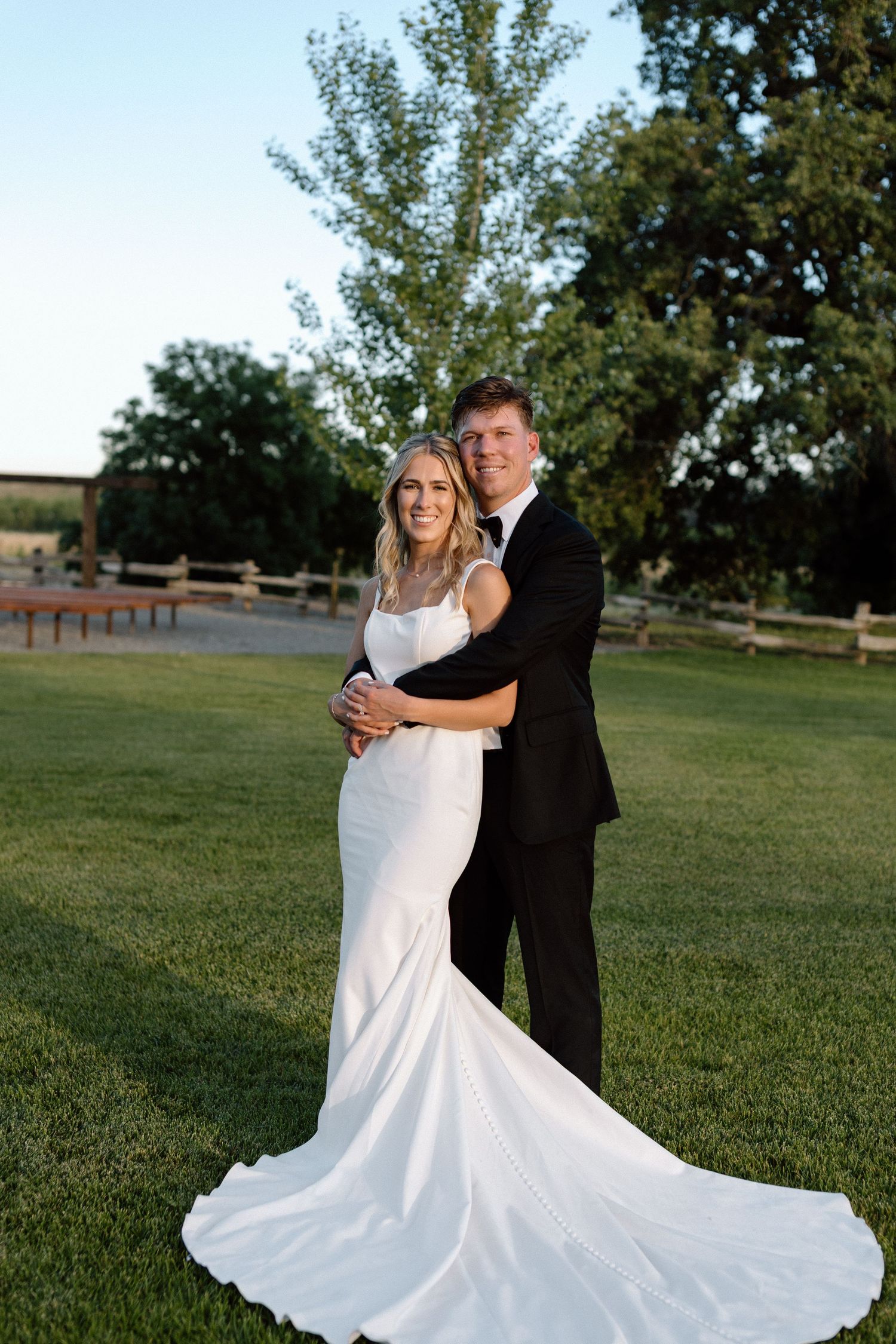 Couple on wedding day Cottonwood, California, captured by Makayla Miranda Photo.